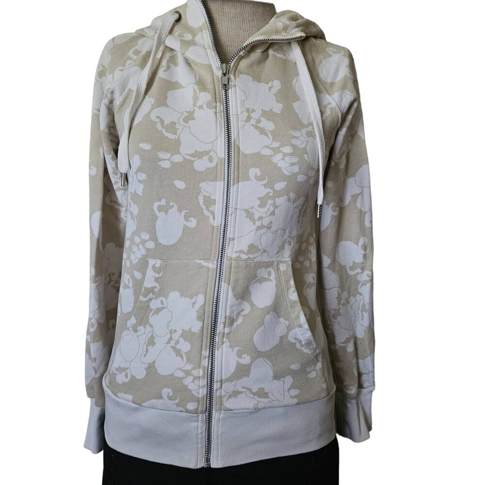 Tan Full Zip Cotton Hoodie Size XS